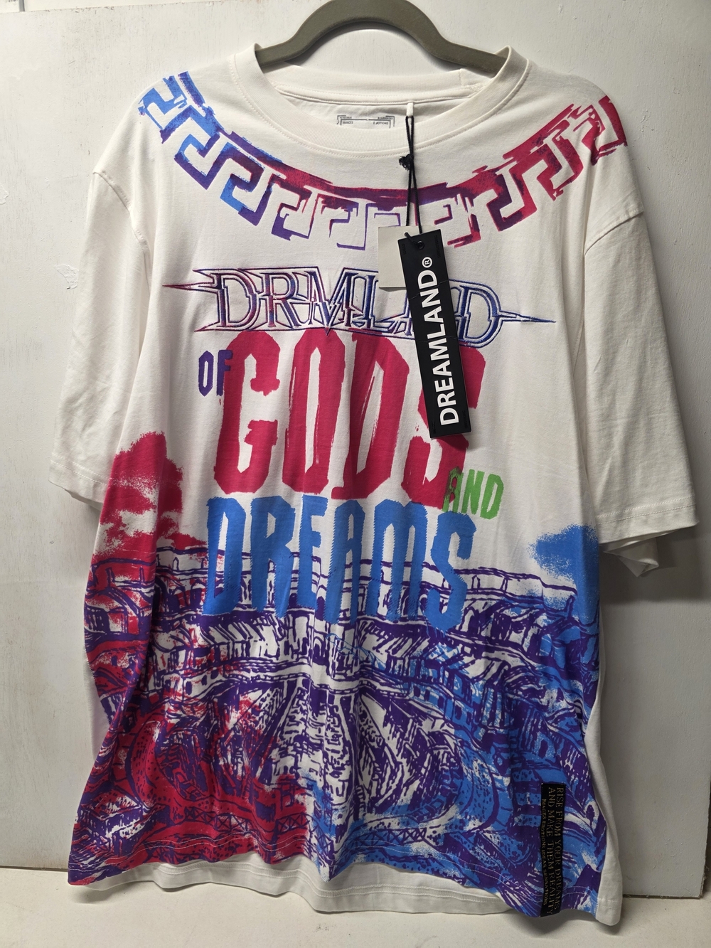 Dreamland T Shirt Mens 2XL Gods Dreams Graphic Y2K Streetwear NWT Oversized